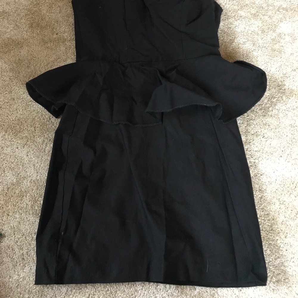 Ruby Rox Black peplum lace back dress - Picture 2 of 5